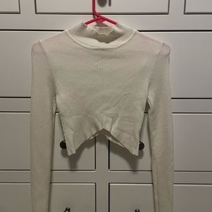 white princess polly cropped sweater